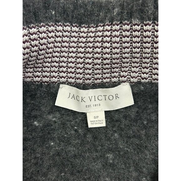 Jack Victor Boy S/P Gray Wool & Cashmere Blend Half-Zip Sweater - Picture 6 of 12